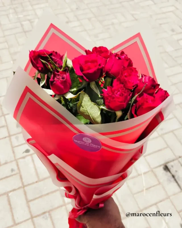 Roses rouges passion – prix accessible Maroc